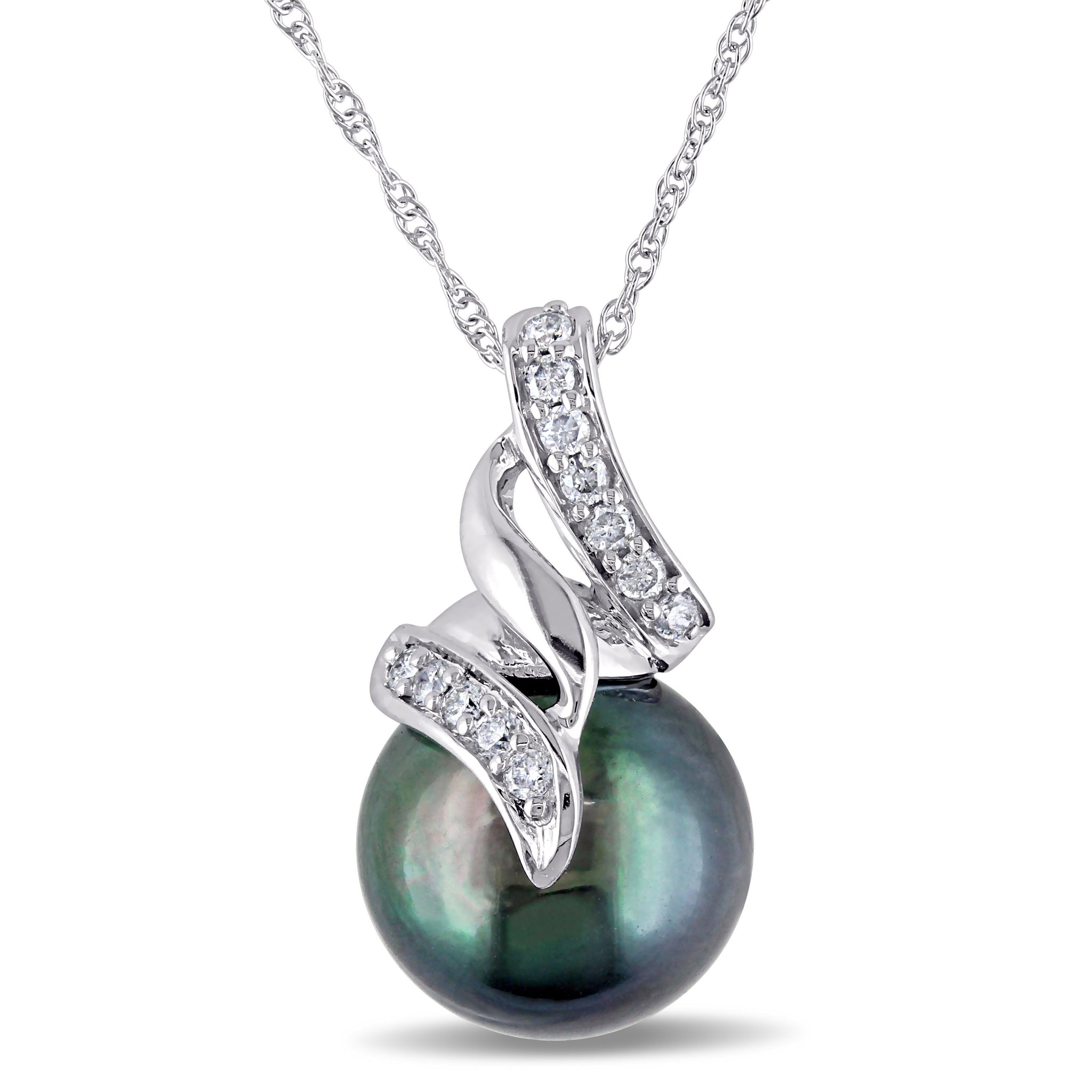 Pendentif perle de Tahiti & diamants #103