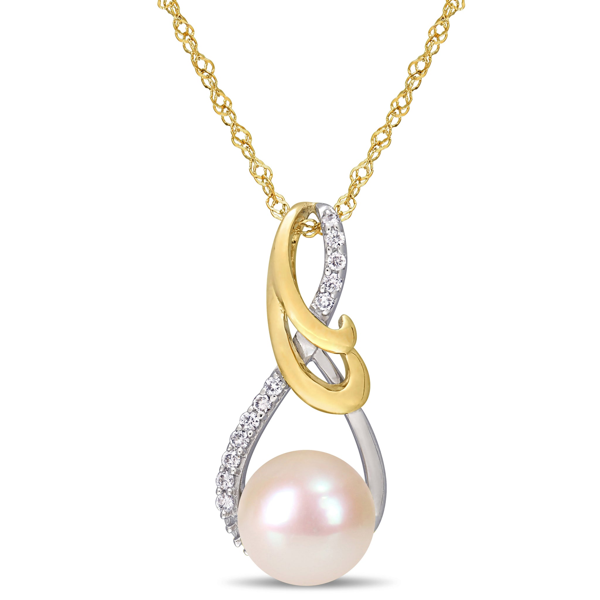 Collier perle et diamants #96