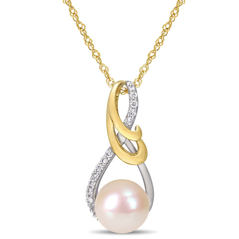 Collier perle et diamants #96