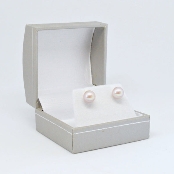 Boucles d'oreilles perles rose #67