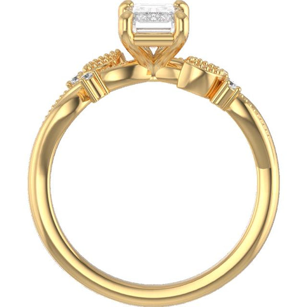 Bague de fiançailles taille émeraude DR150