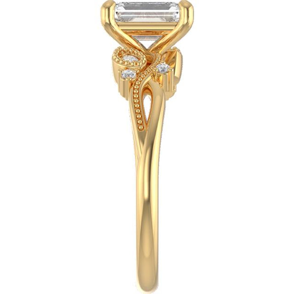 Bague de fiançailles taille émeraude DR150