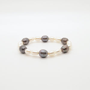Bracelet de perles noir & blanc