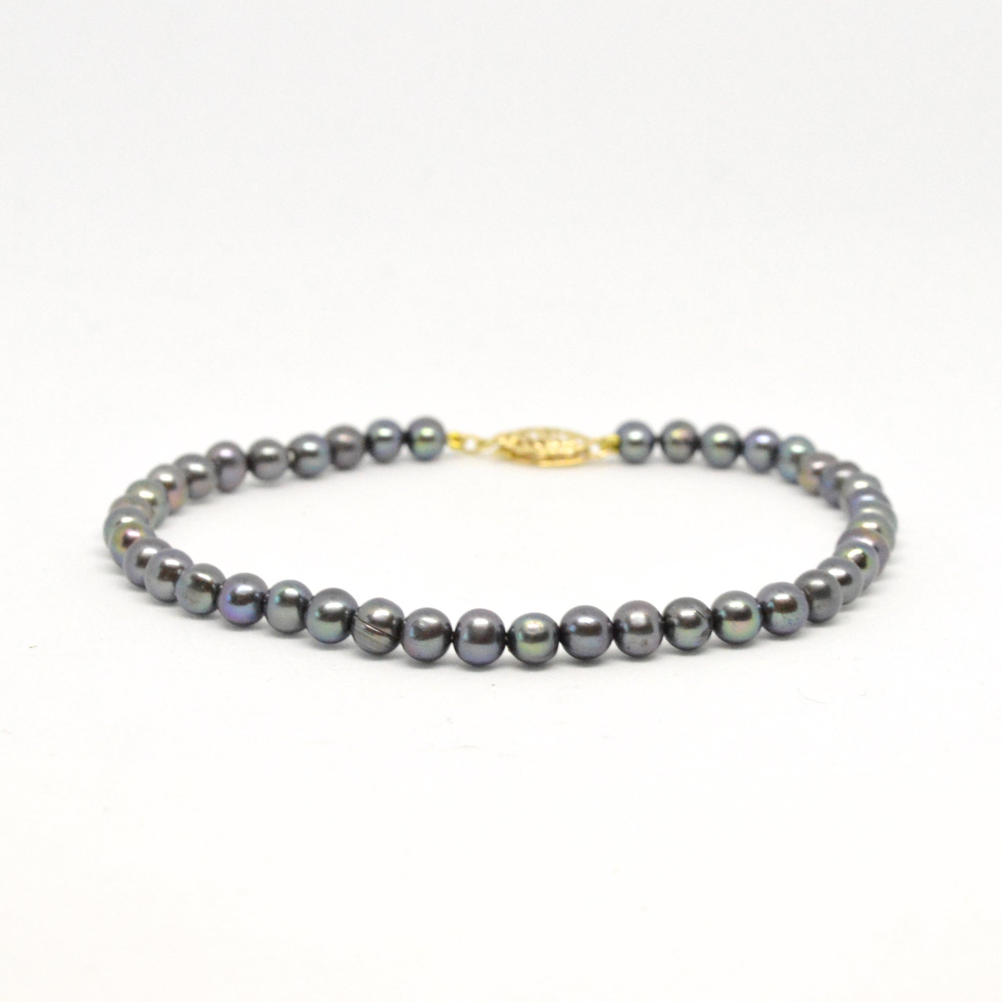 Bracelet de perles noires (Long) BWKT04