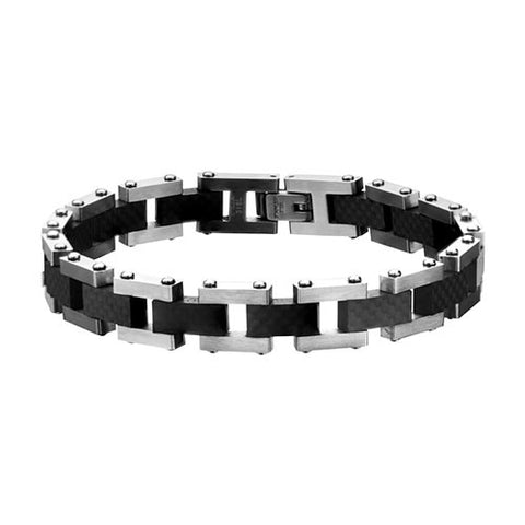 Bracelet Inox/Fibre de carbone