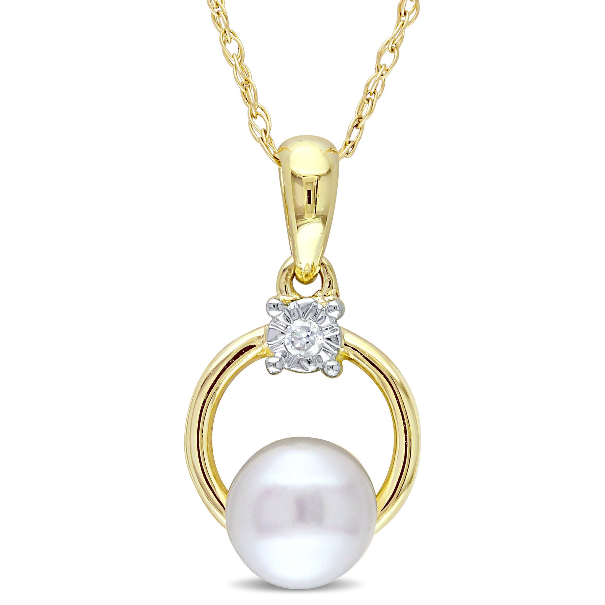 Pendentif perle & diamant #101