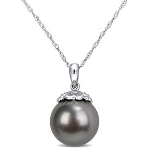 Collier perle et diamants #106