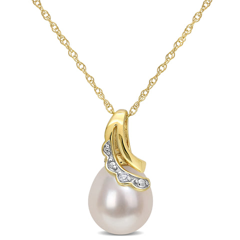 Collier perle et diamants #109
